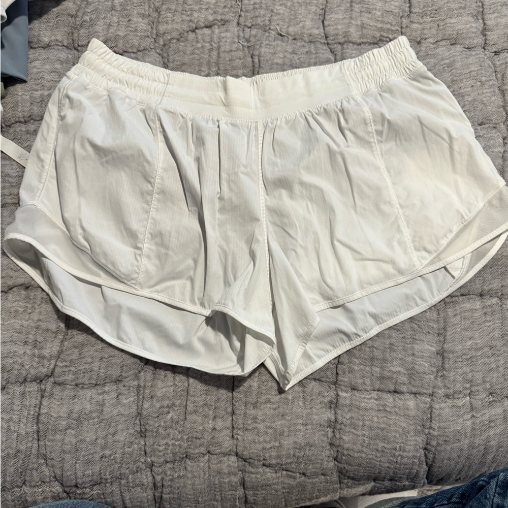 Lululemon Athletica White Athletic Shorts Lightweight Performance